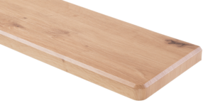 Parapet wewnętrzny w kolorze dąb argos o rustykalnym charakterze z wyraźnymi sękami i naturalnym usłojeniem, posiadający bezpieczny, zaokrąglony narożnik.